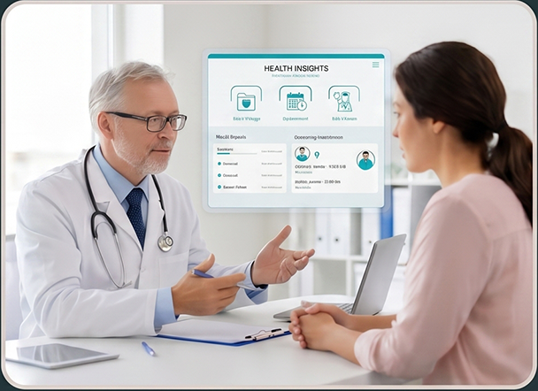 Doctor consulting patient