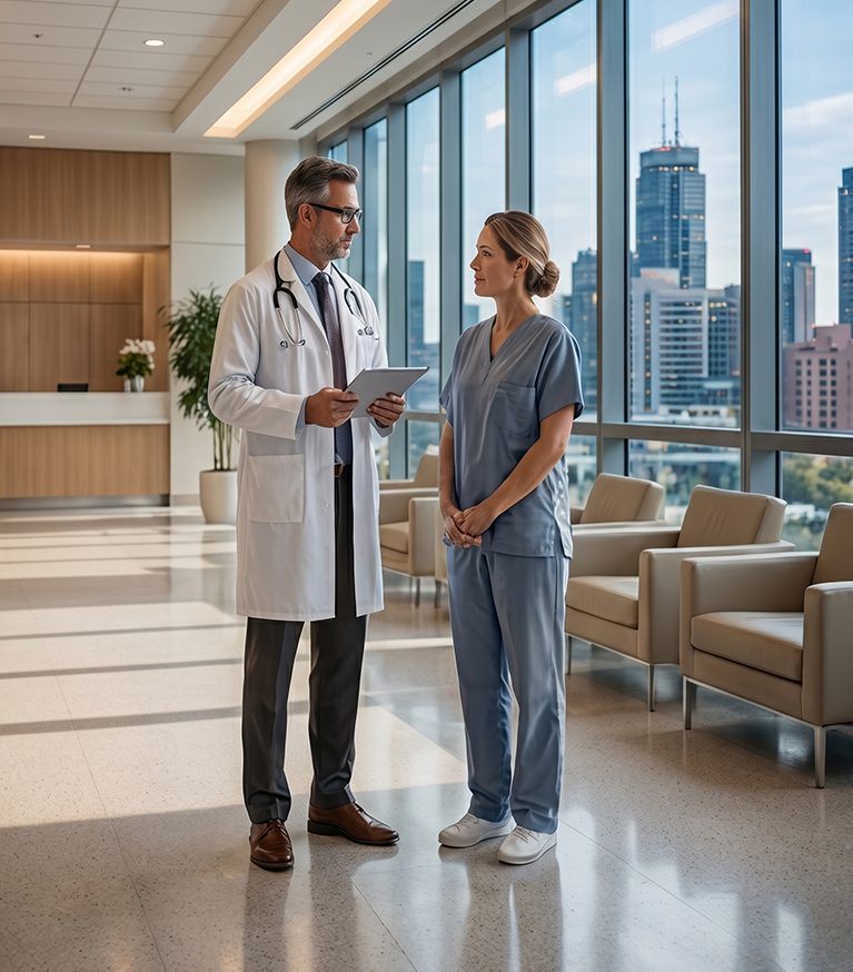 Medical team consulting